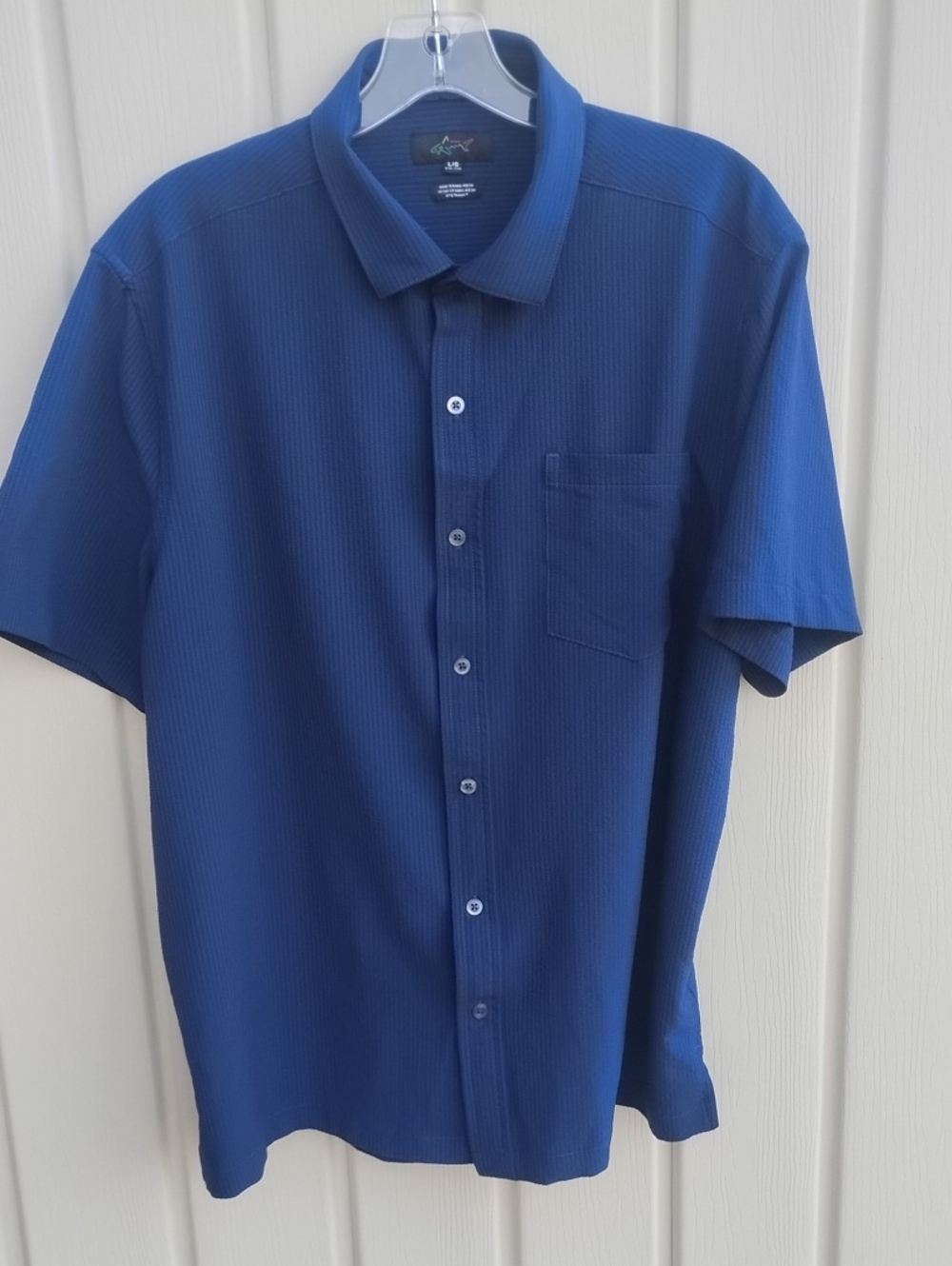 Greg Norman Collection Short-Sleeve Button-Down Shirt in Blue